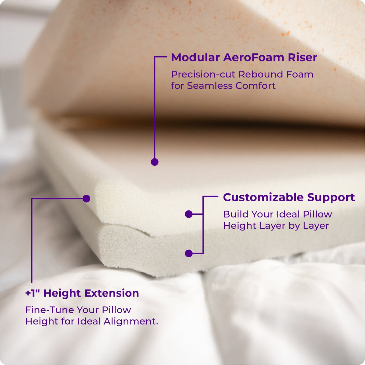 Dolsin 1" Cooling Pillow Height Riser
