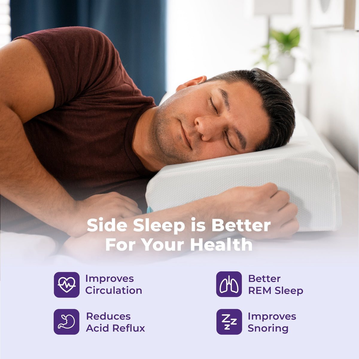 Dolsin Adjustable Side Sleeper Pillow – Standard Size