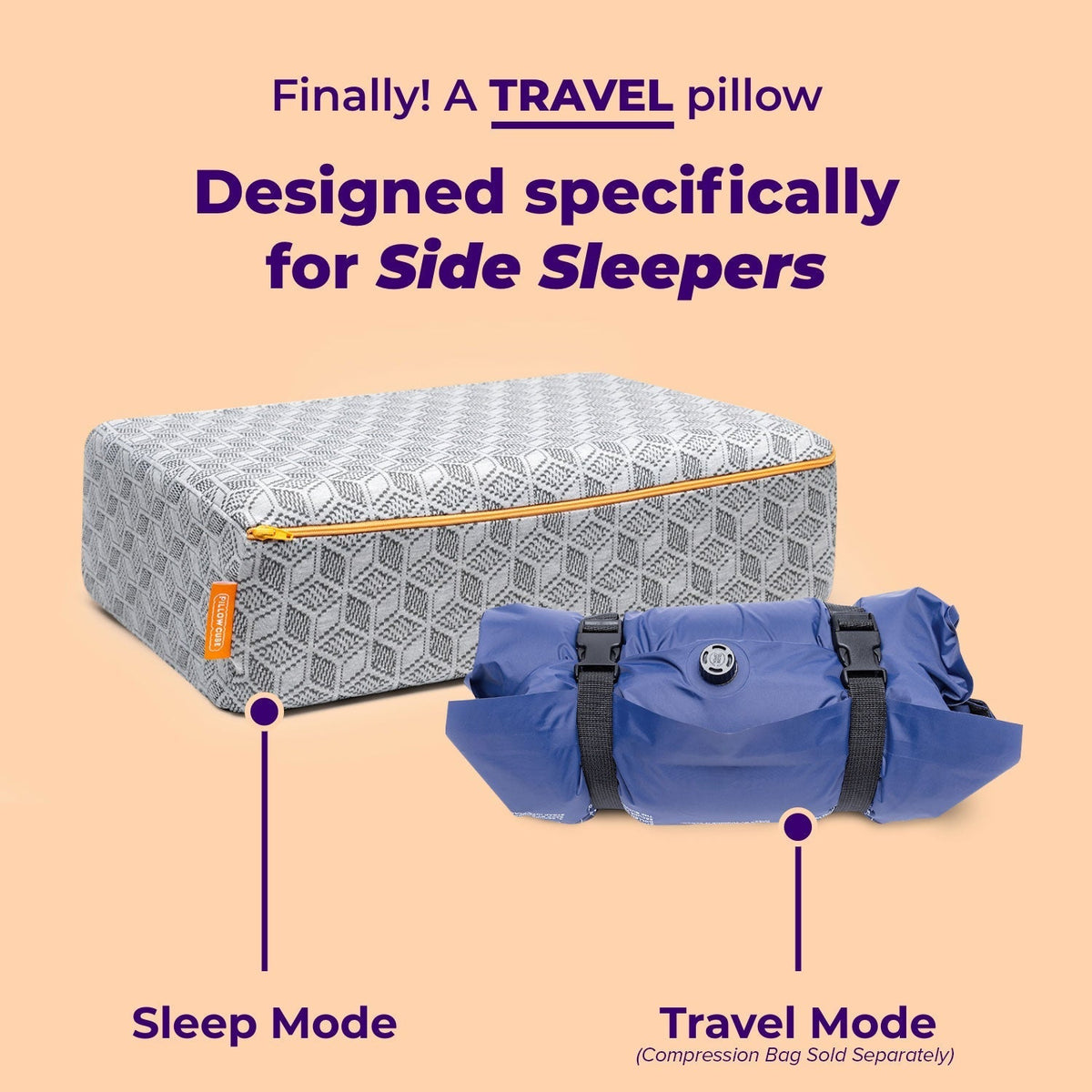 Dolsin Compact Side Sleeper Travel Pillow